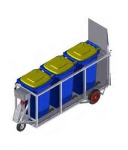 Wheelie Bin Aluminium Trailers 3 x 240L Bins