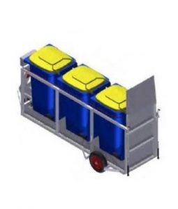 Alternative view of Wheelie Bin Aluminium Trailers 3 x 240L Bins