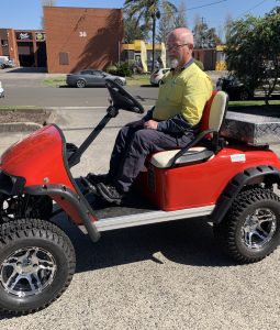 Emoveit 2-seater Battery Electric Terrain Tug with Utility Box
