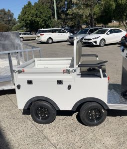Emoveit 4 Wheel Electric Tow Tug with rear utility deck