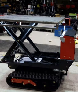Alternative view of Lift and Tilt, Platform Crawler w Remote Control & Lithium Batteries