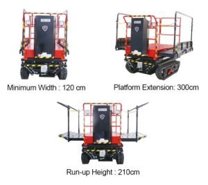Battery-powered ELK-H150 Electric Track Carrier with 150 kg capacity