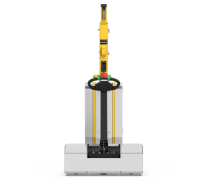 JL 750 folding crane with hydraulic arm extended