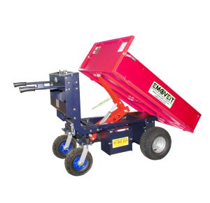 Electric Dumper D101 with tipper feature in action