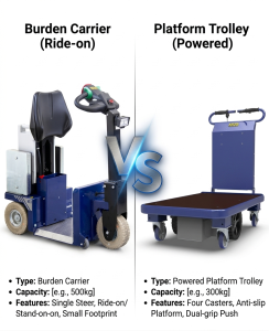 Zallys M vs K Series electric tugs side by side for comparison