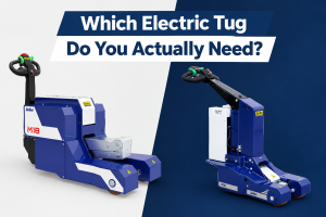 Zallys M16 and M18 Electric Tug models for heavy-duty material handling