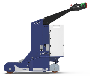 Zallys M16 Electric Tug moving an industrial cart