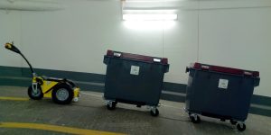 Moving Loads on Slopes with an electric material handling tug